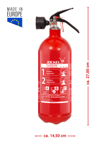 Preview: Jockel F2JM HV 5 GREEN 2.0 Schaum Feuerlöscher frostsicher fluorfrei inkl. Halterung u. Plakette